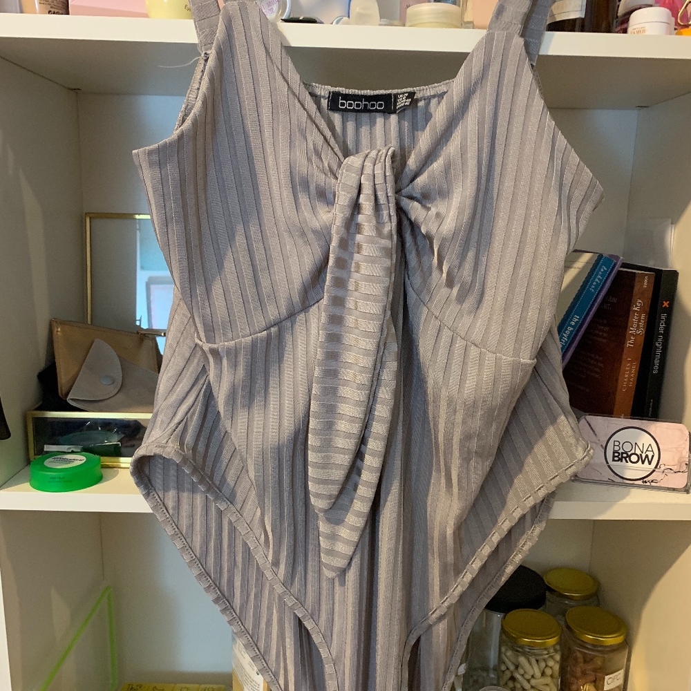 silver grey bodysuit